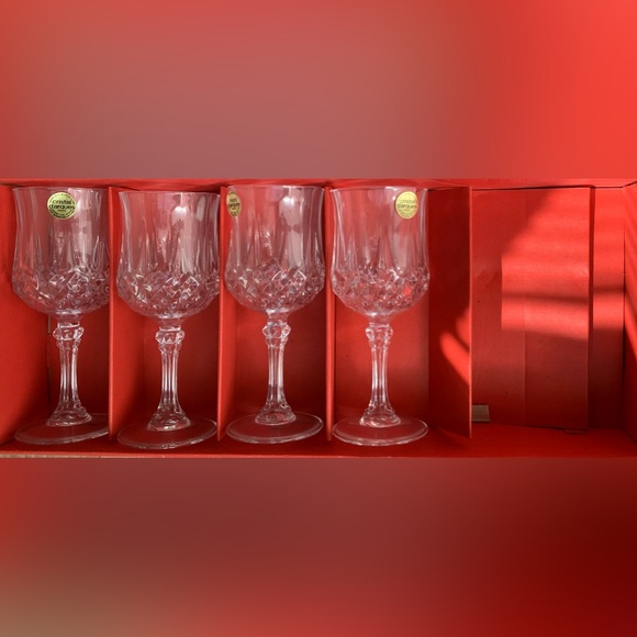 EUC x10 vintage lead crystal wine glasses - Picture 10 of 15